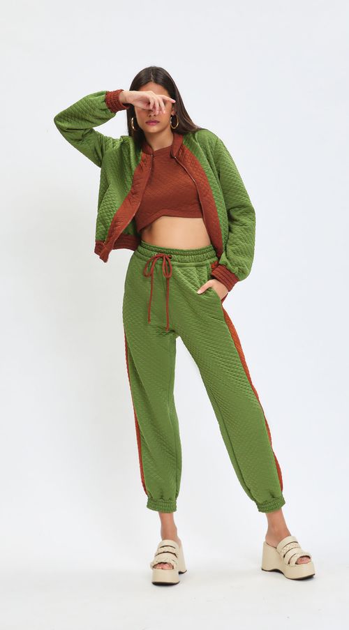Calça Zinco Comfort Cós Intermediário Com Recorte Verde