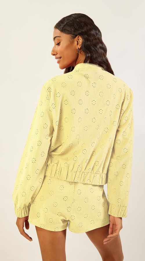 Jaqueta Zinco Bomber Com Elástico Amarelo