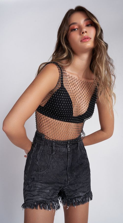 Shorts Zinco Five Pockets Resinado Preto