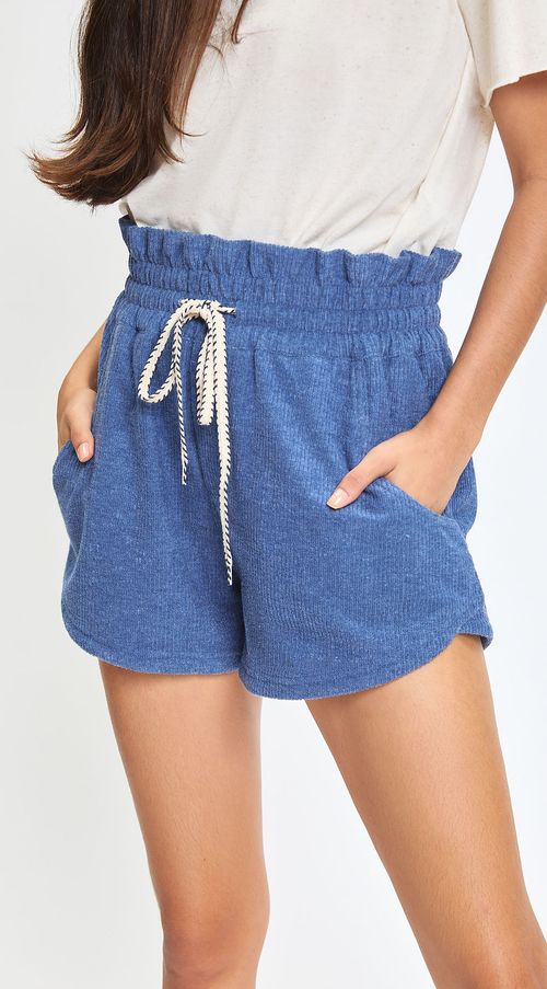 Shorts Zinco Boxer Com Amarração Azul