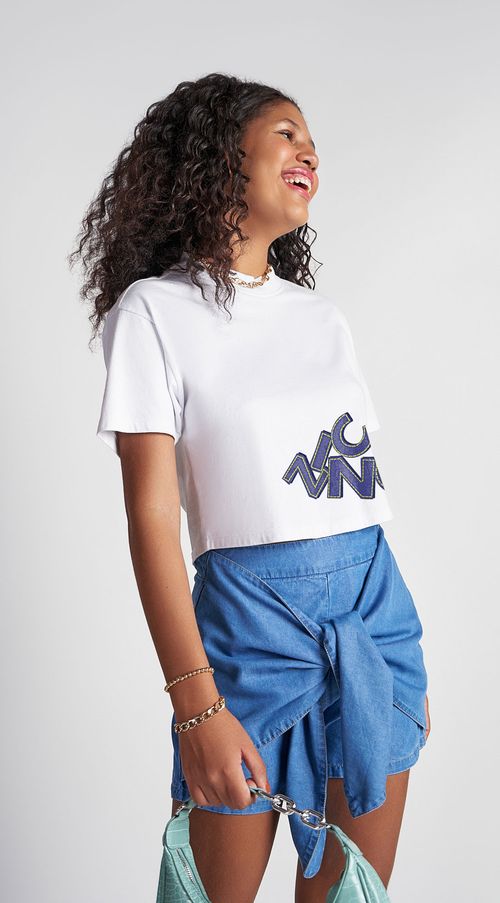 Shorts Zinco Linha A Com Amarração Jeans