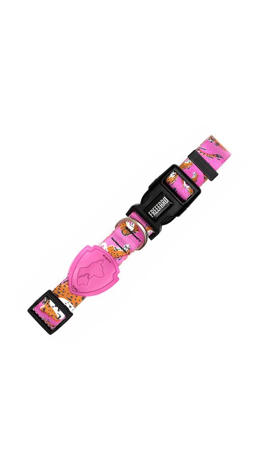 Coleira Zinco Pet Dog Estampada Zinco Rosa