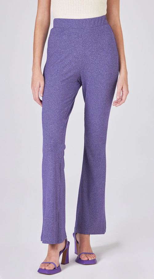 Calca Zinco Flare Cós Alto Básica Roxo