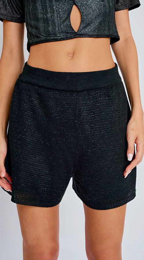 Shorts Zinco Linha A Tricôt Preto