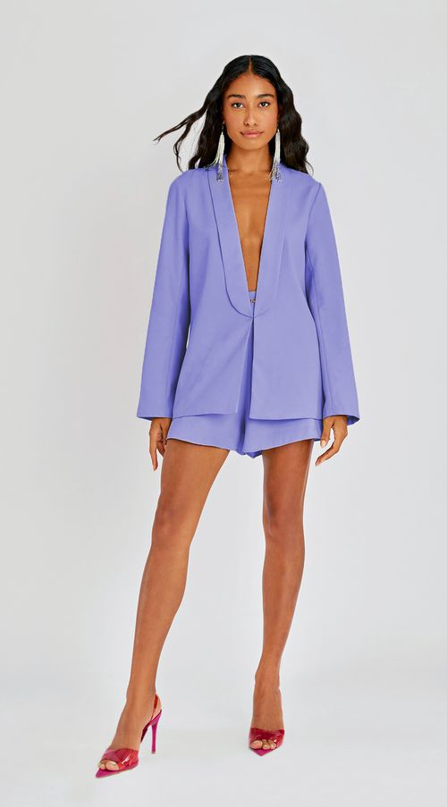Blazer Zinco Alongado Lilas