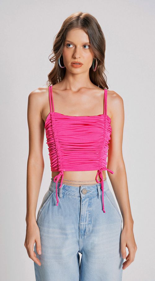 Top Zinco Justo Cavado Com Canaleta Pink