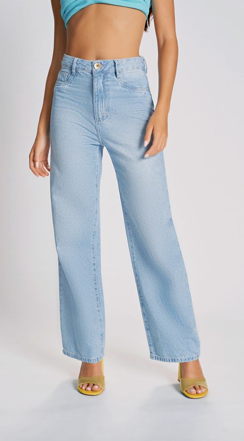 Calca Zinco Wide Cós Alto Básica Jeans