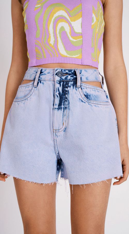 Shorts Zinco Five Pockets Tinturado Lilas