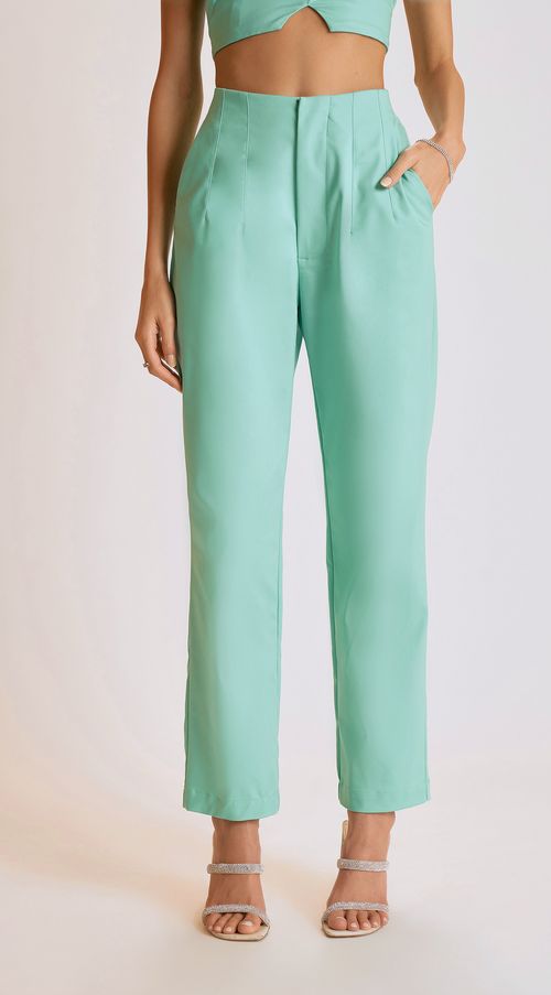 Calca Zinco Reta Cós Intermediário Bolso Faca Verde