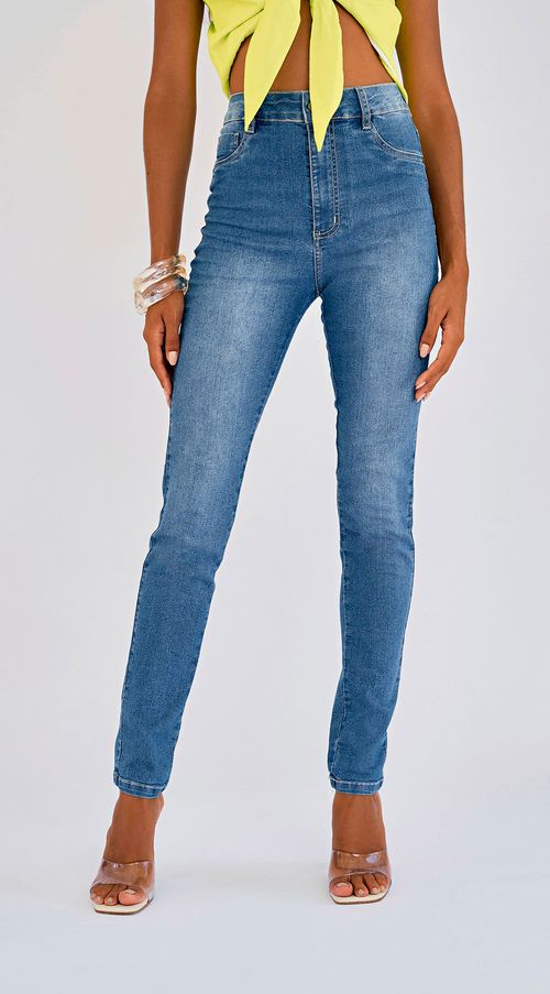 Calca Zinco Skinny Cós Alto Básica Jeans