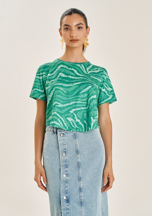 T-Shirt Zinco Decote Redondo Básica Verde