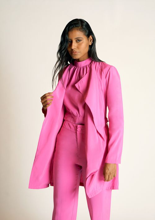 Parka Zinco Com Amarração Pink