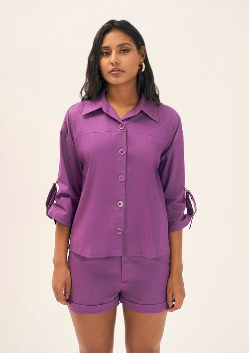 Camisa Zinco Manga Curta Com Martingale Bordo
