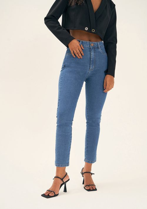 Calca Zinco Skinny Cós Alto Básica Jeans