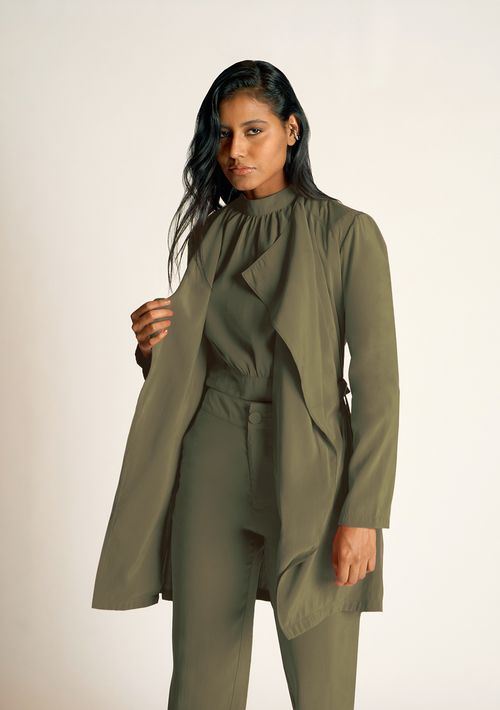 Parka Zinco Com Amarração Verde