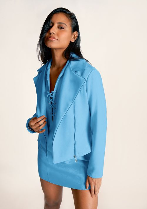 Jaqueta Zinco Biker Com Vivos Azul