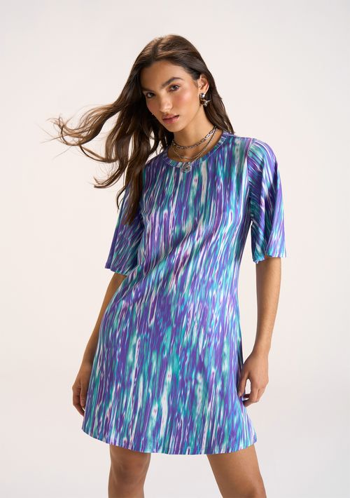 T-Shirt Zinco Dress Estampada Azul