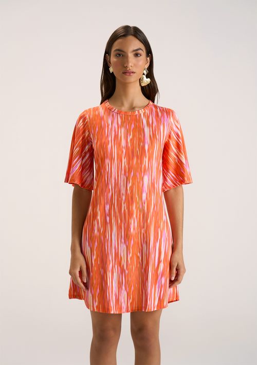 T-Shirt Zinco Dress Estampada Laranja