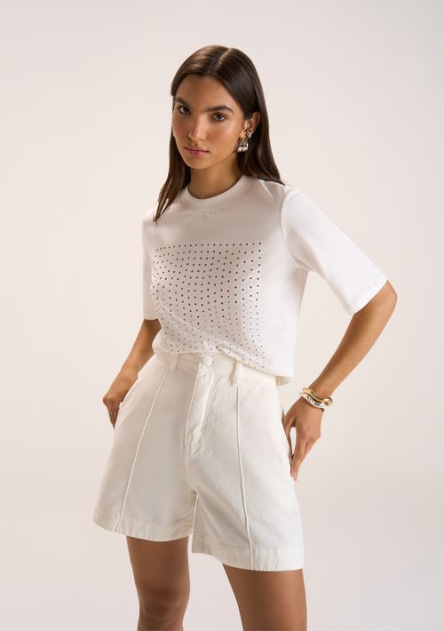 Shorts Zinco Linha A Tradicional Off White