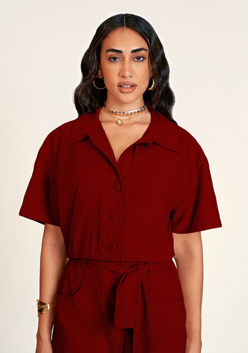 Camisa Zinco Manga Curta Com Bolso Bordo