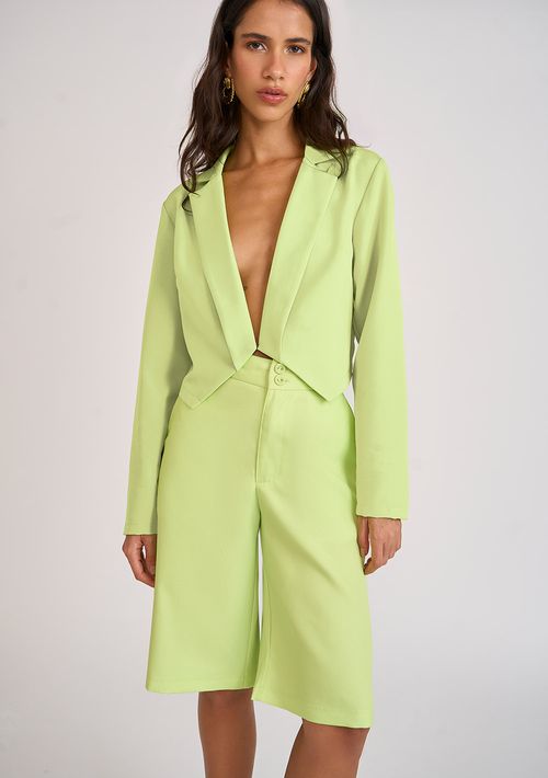 Bermuda Zinco Oversized Bolso Faca Verde