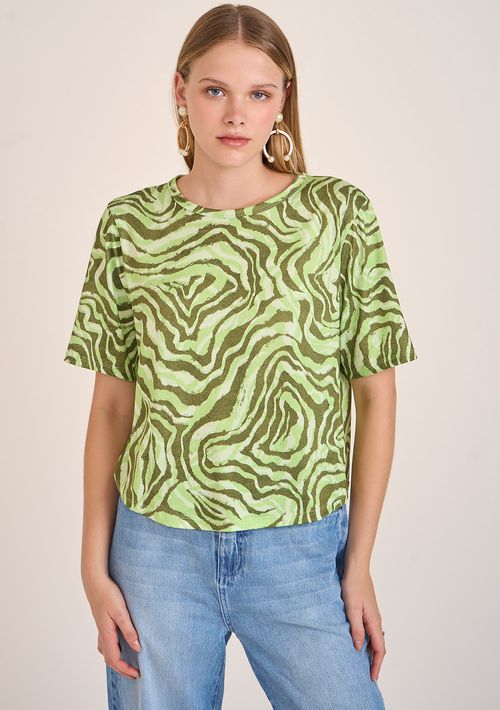 T-Shirt Zinco Decote Redondo Básica Verde