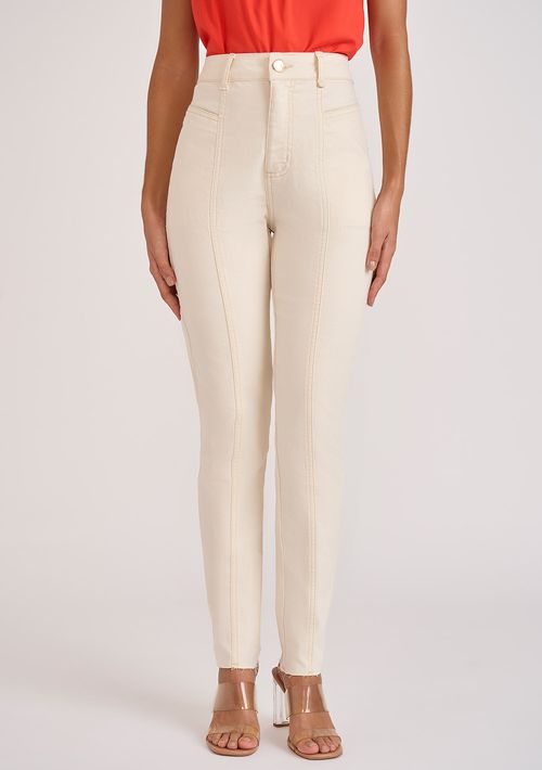 Calça Zinco Skinny Alta Off White
