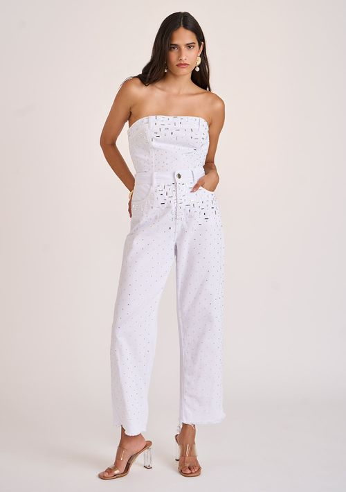 Calça Zinco Reta Alta Branco