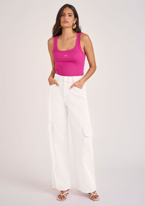 Calça Zinco Wide Alta Branco