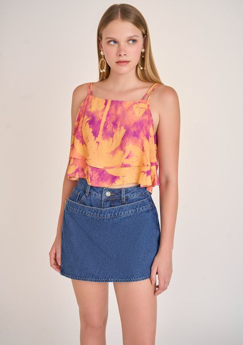 Shorts Zinco Amplo Alta Azul