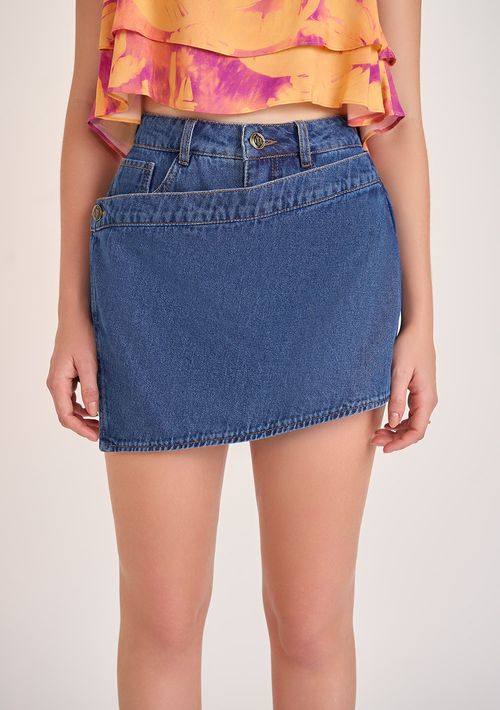 Shorts Zinco Amplo Alta Azul