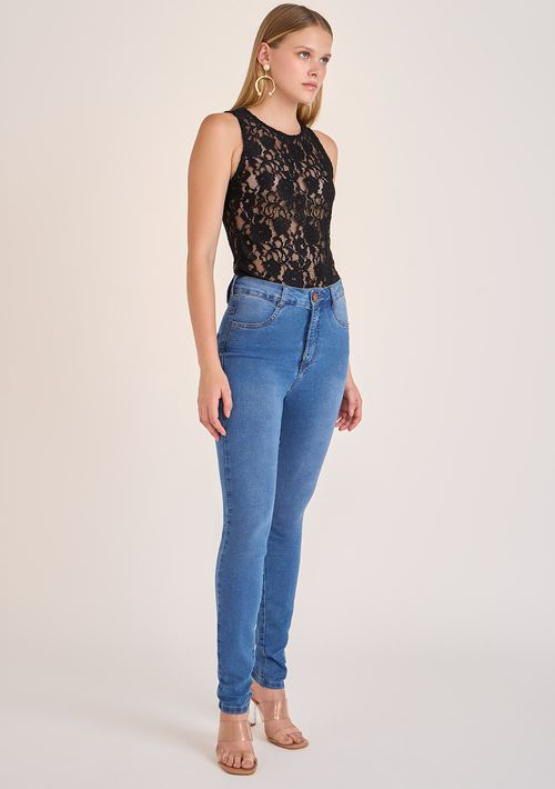 Calca Zinco Skinny Alta Azul