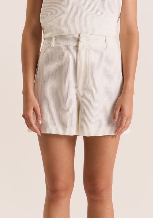 Shorts Zinco Reto Alta Off White