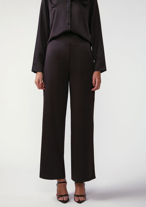 Calça Zinco Pantalona Alta Preto