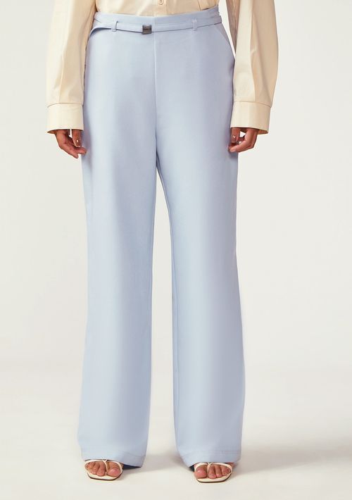 Calça Zinco Reta Alta Azul
