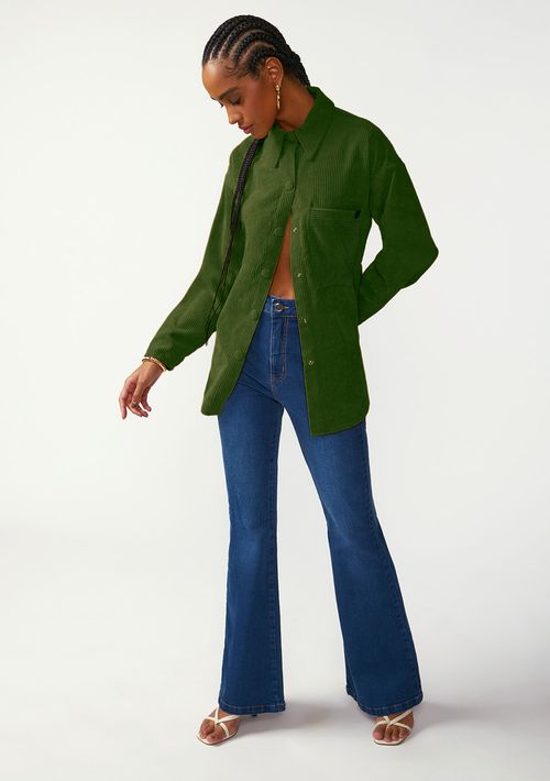 Calça Zinco Boot Cut Alta Azul