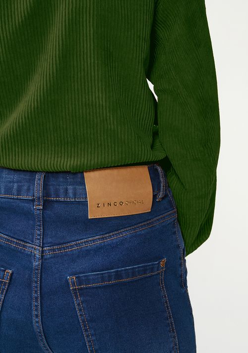 Calça Zinco Boot Cut Alta Azul