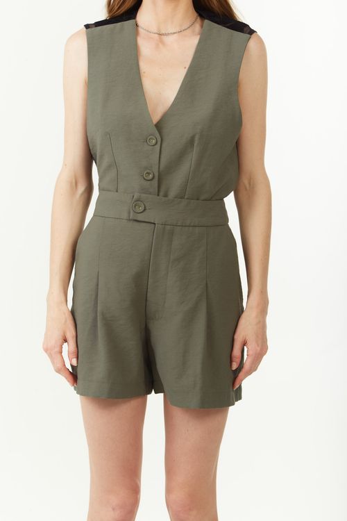 Shorts Zinco Reto Alta Verde