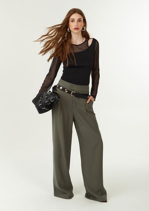 Calça Zinco Reta Alta Verde