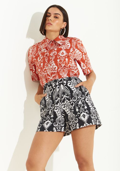 Shorts Zinco Reto Alta Preto