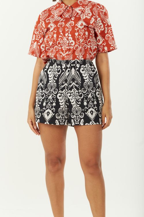 Shorts Zinco Reto Alta Preto