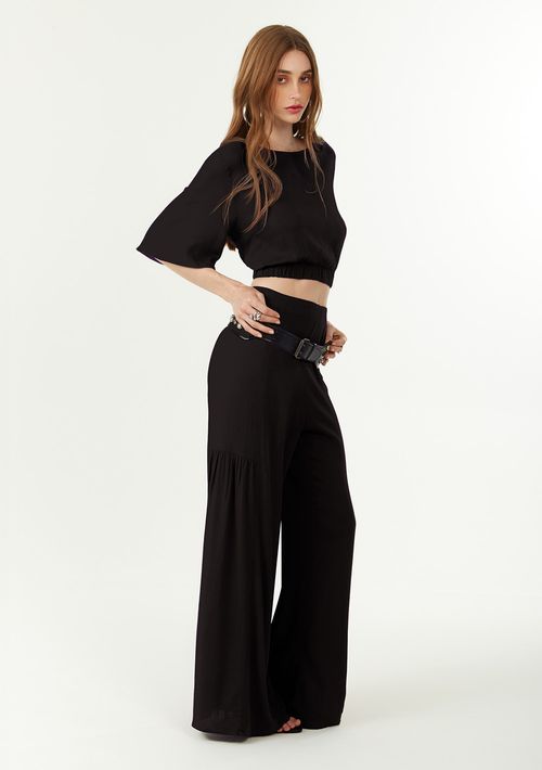 Calça Zinco Reta Alta Preto