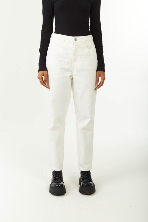 Calça Zinco Mom Alta Branco