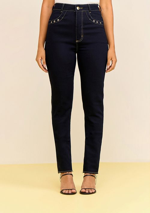 Calça Zinco Skinny Alta Azul