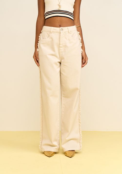 Calça Zinco Wide Alta Off White