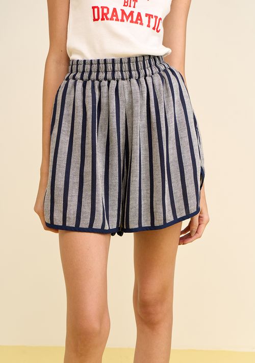 Shorts Zinco Reto Alta Azul