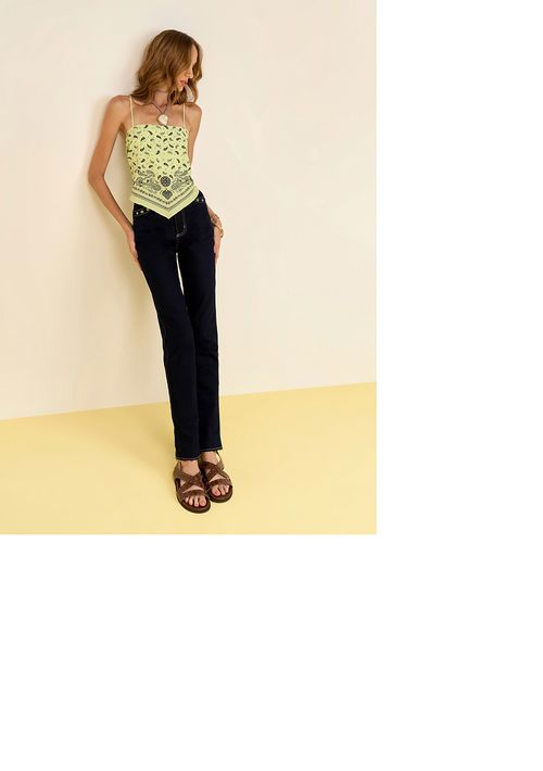 Calça Zinco Skinny Alta Azul