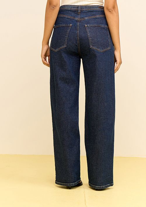 Calça Zinco Wide Alta Azul