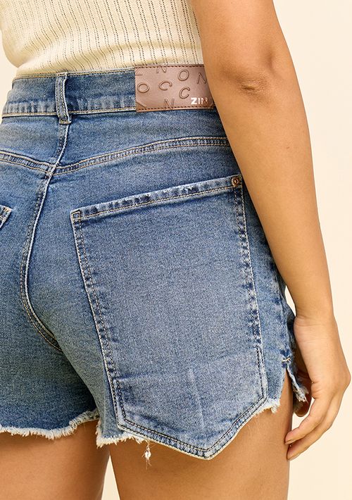 Shorts Zinco Reto Alta Azul