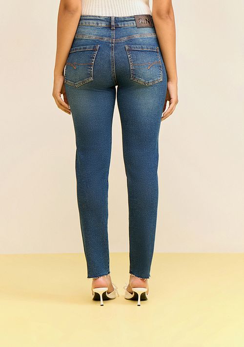 Calça Zinco Skinny Alta Azul